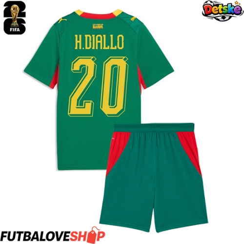 Dres Senegal Habib Diallo #20 Preč pre deti MS 2026 Krátky Rukáv (+ trenírky)